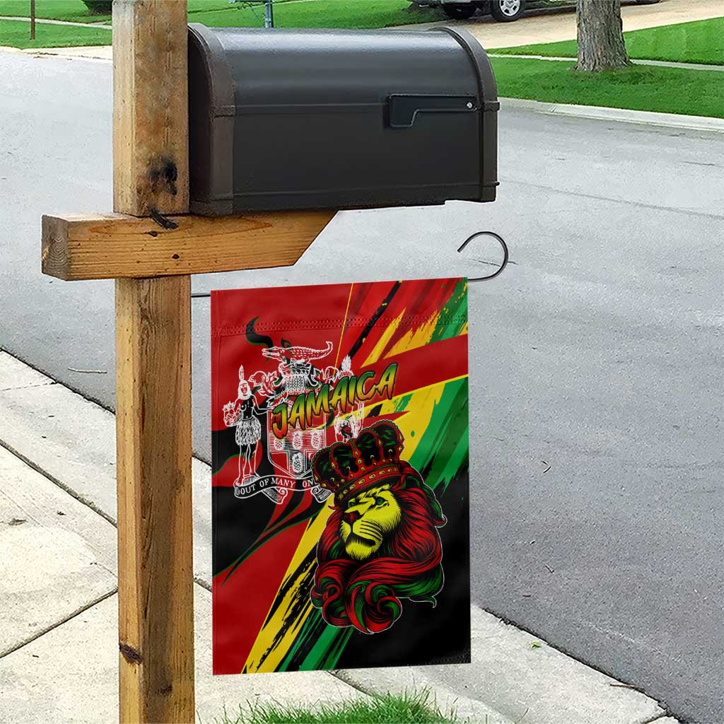 Afro Jamaica Lion Garden Flag Coat Of Arms Rastafarianism