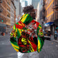 Afro Jamaica Lion Hoodie Coat Of Arms Rastafarianism