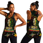 King Of Reggae Legend Bob Women Racerback Tank Peace and Love
