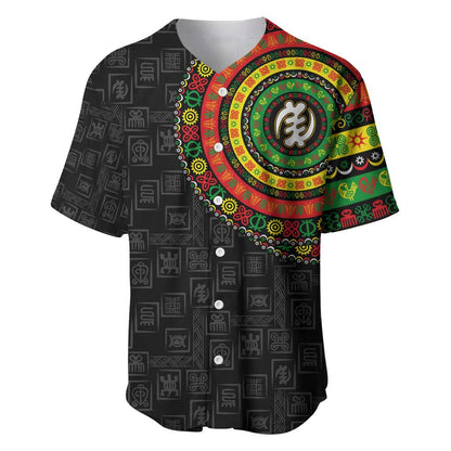 Adinkra Symbols Baseball Jersey African Culture