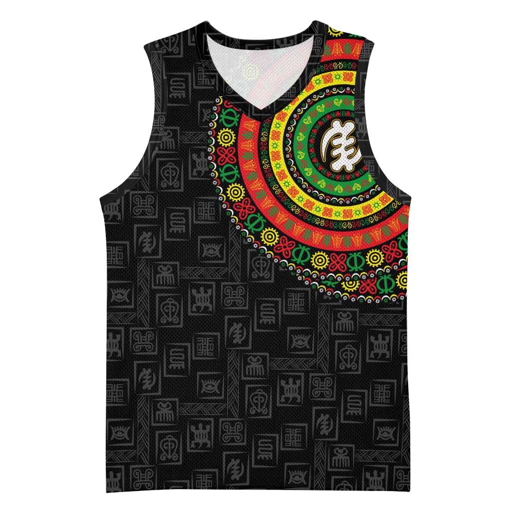 Adinkra Symbols Basketball Jersey African Culture DT02