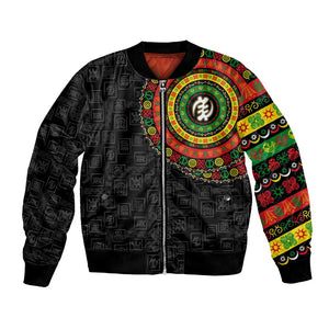 Adinkra Symbols Bomber Jacket African Culture