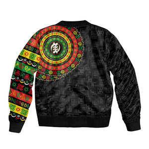 Adinkra Symbols Bomber Jacket African Culture