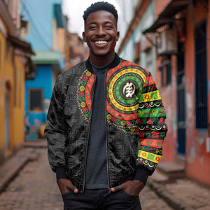 Adinkra Symbols Bomber Jacket African Culture