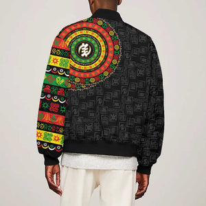 Adinkra Symbols Bomber Jacket African Culture