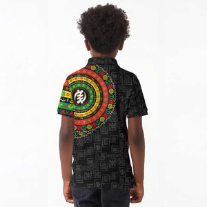 Adinkra Symbols Kid Polo Shirt African Culture