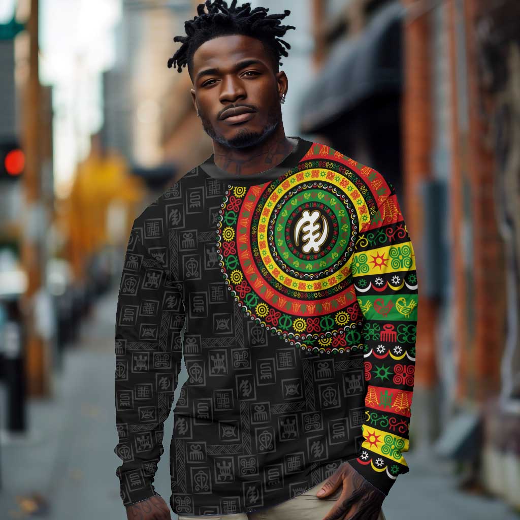 Adinkra Symbols Long Sleeve Shirt African Culture