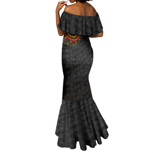 Adinkra Symbols Mermaid Dress African Culture