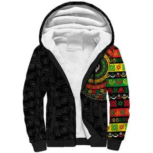 Adinkra Symbols Sherpa Hoodie African Culture