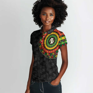 Adinkra Symbols Women Polo Shirt African Culture