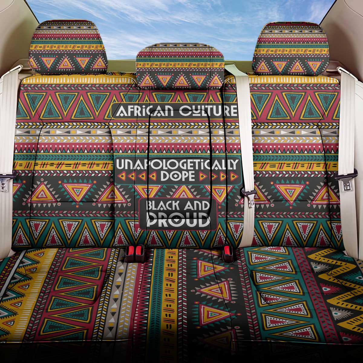 Colorful African Pattern Back Car Seat Cover