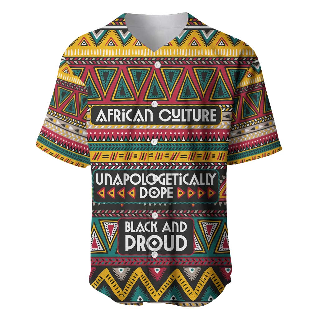 Colorful African Pattern Baseball Jersey