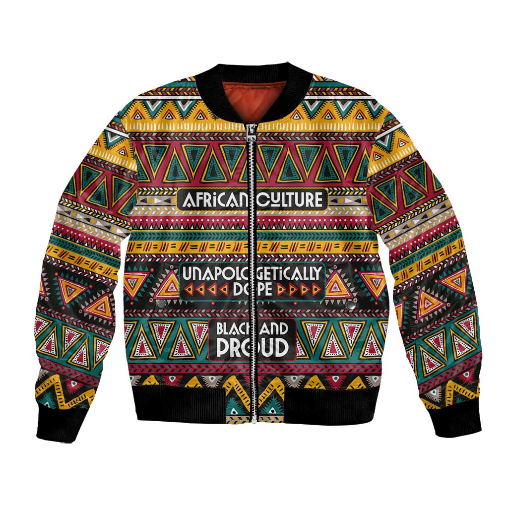Colorful African Pattern Bomber Jacket