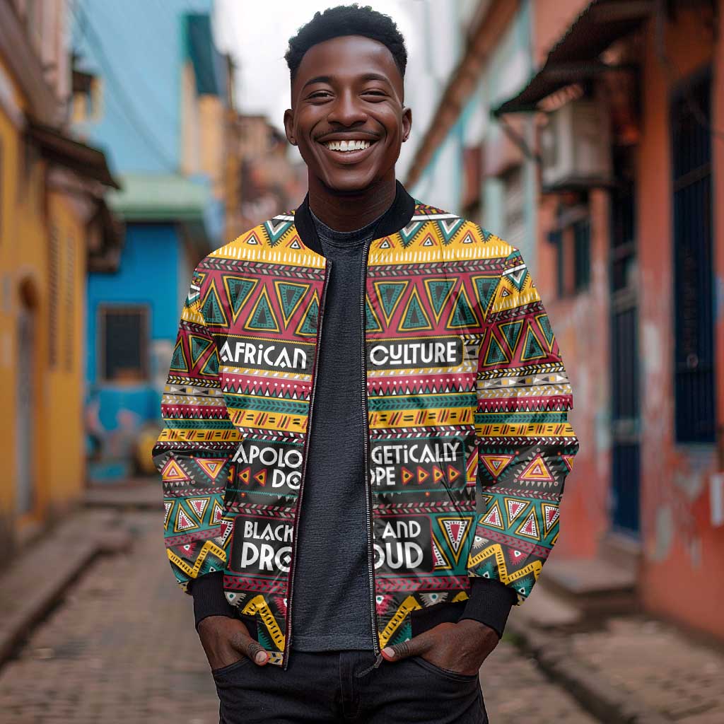 Colorful African Pattern Bomber Jacket