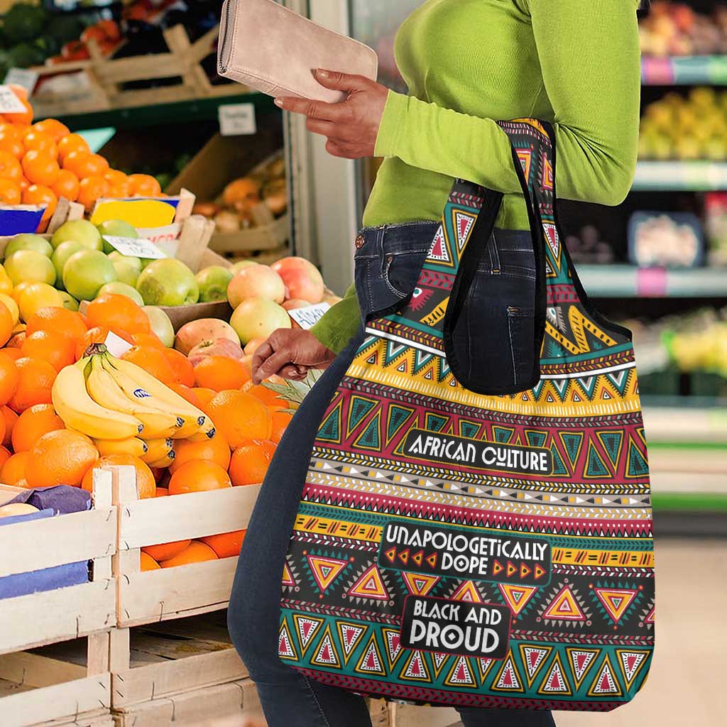 Colorful African Pattern Grocery Bag