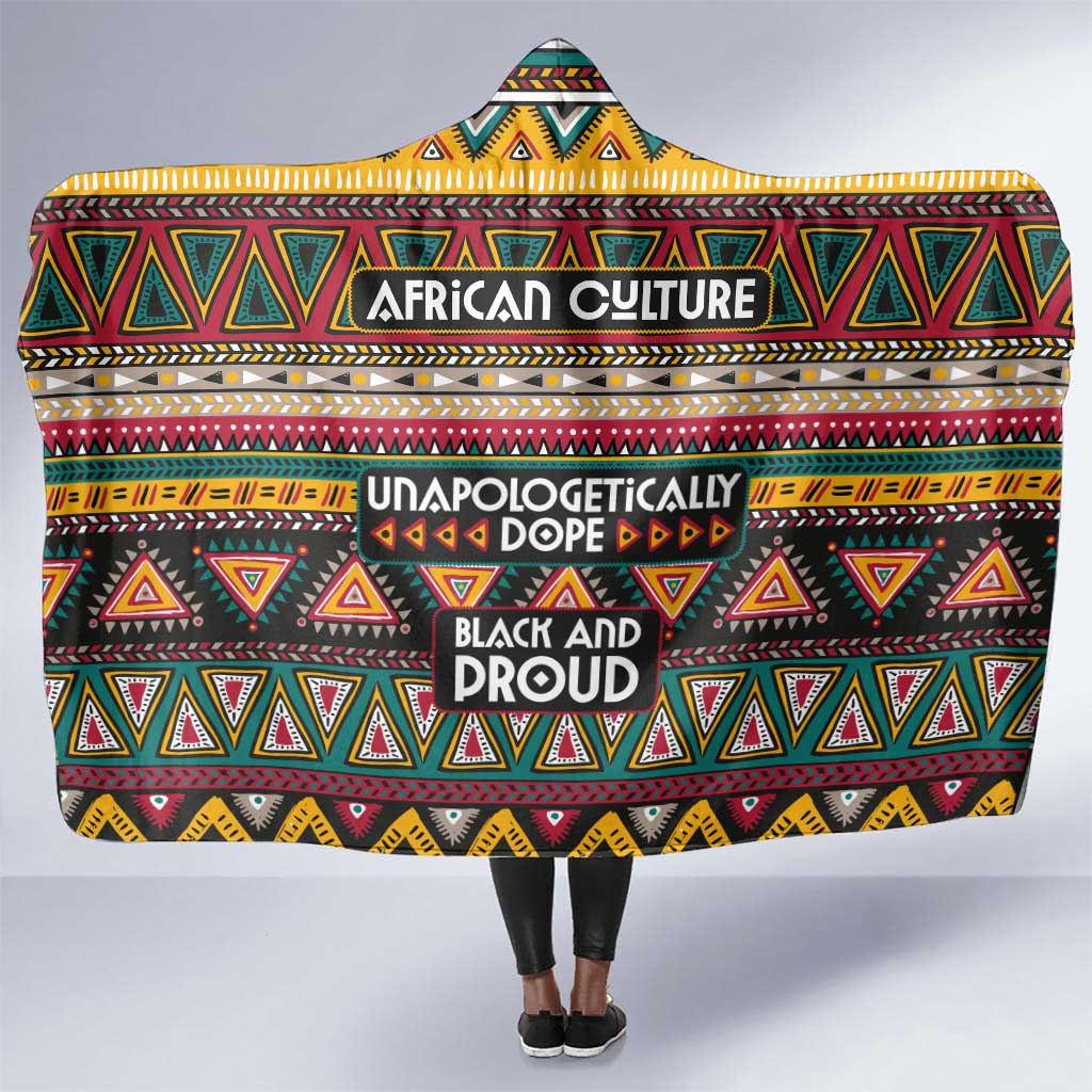 Colorful African Pattern Hooded Blanket