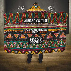 Colorful African Pattern Hooded Blanket