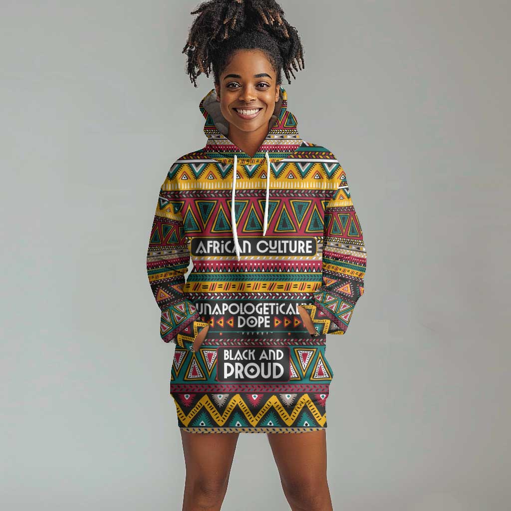 Colorful African Pattern Hoodie Dress