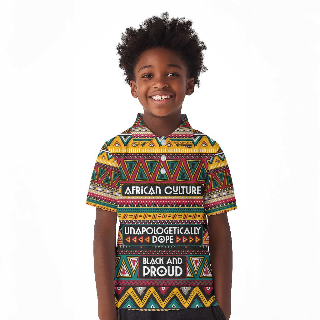 Colorful African Pattern Kid Polo Shirt