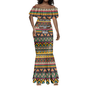 Colorful African Pattern Mermaid Dress