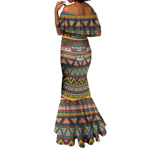 Colorful African Pattern Mermaid Dress