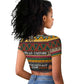 Colorful African Pattern Raglan Cropped T shirt