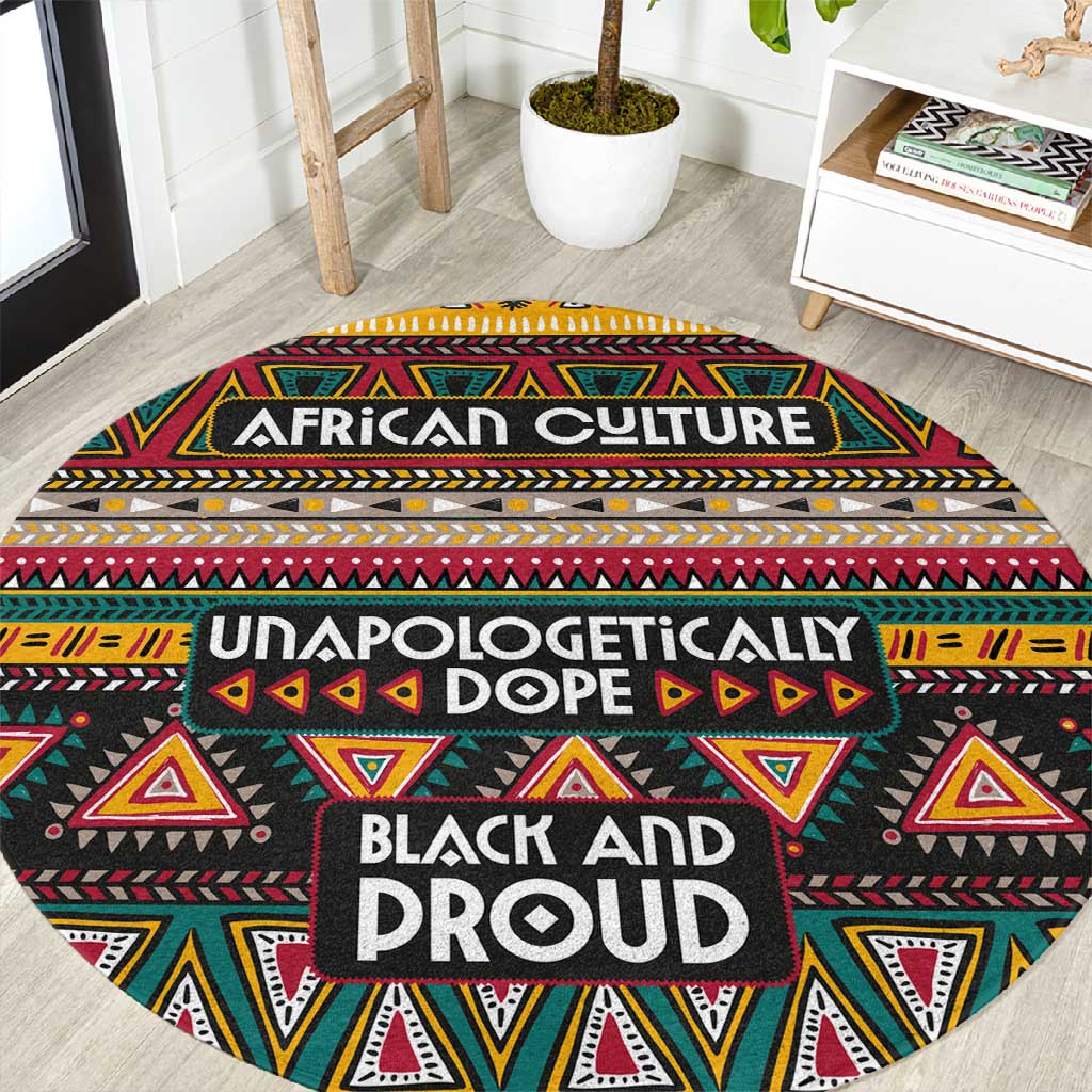 Colorful African Pattern Round Carpet