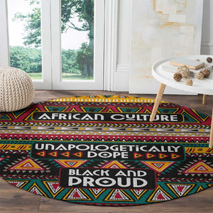 Colorful African Pattern Round Carpet