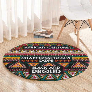 Colorful African Pattern Round Carpet