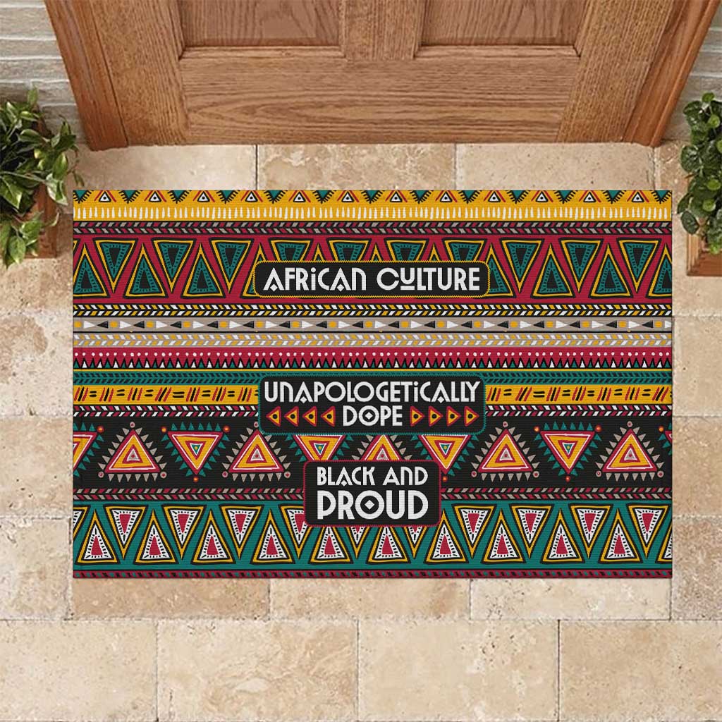 Colorful African Pattern Rubber Doormat