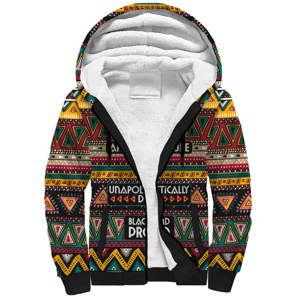 Colorful African Pattern Sherpa Hoodie