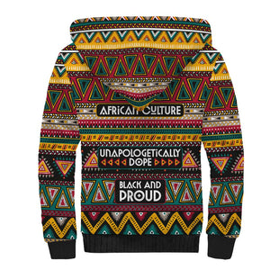 Colorful African Pattern Sherpa Hoodie