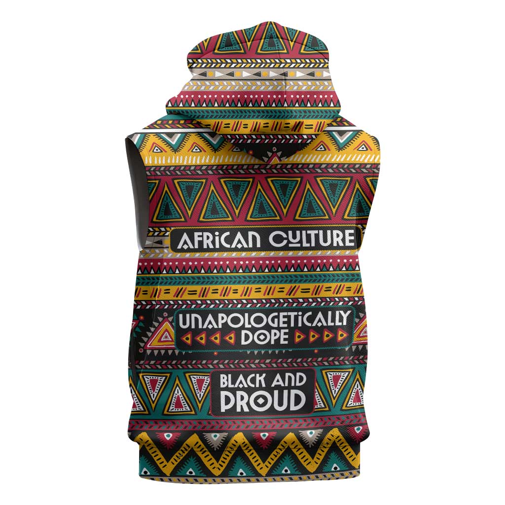 Colorful African Pattern Sleeveless Hoodie - African Pride