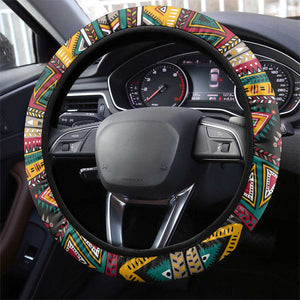 Colorful African Pattern Steering Wheel Cover