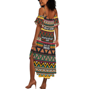 Colorful African Pattern Summer Maxi Dress