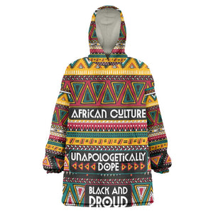 Colorful African Pattern Wearable Blanket Hoodie