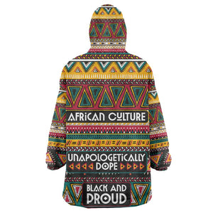 Colorful African Pattern Wearable Blanket Hoodie