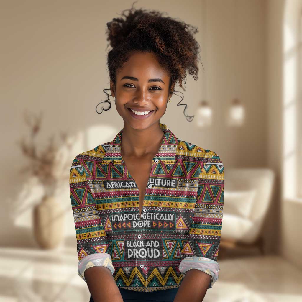 Colorful African Pattern Women Casual Shirt