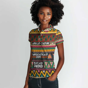 Colorful African Pattern Women Polo Shirt