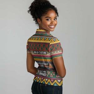 Colorful African Pattern Women Polo Shirt