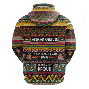 Colorful African Pattern Zip Hoodie