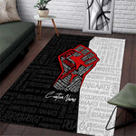 Personalized Civil Rights Movement Justice Fist Area Rug