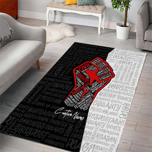 Personalized Civil Rights Movement Justice Fist Area Rug