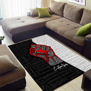 Personalized Civil Rights Movement Justice Fist Area Rug