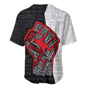 Personalized Civil Rights Movement Justice Fist Baseball Jersey