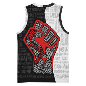 Personalized Civil Rights Movement Justice Fist Basketball Jersey DT02