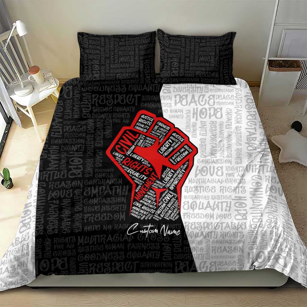 Personalized Civil Rights Movement Justice Fist Bedding Set