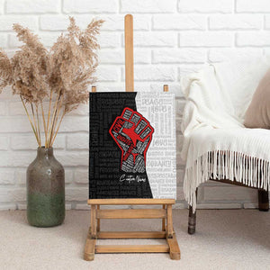 Personalized Civil Rights Movement Justice Fist Canvas Wall Art