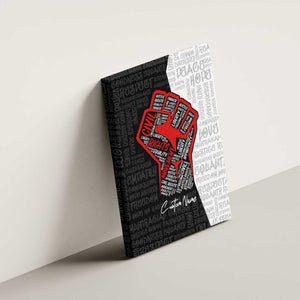 Personalized Civil Rights Movement Justice Fist Canvas Wall Art