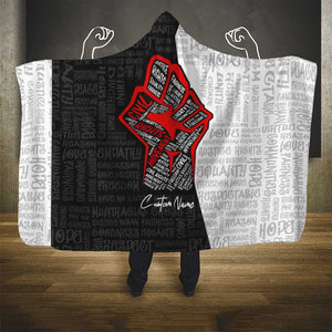 Personalized Civil Rights Movement Justice Fist Hooded Blanket